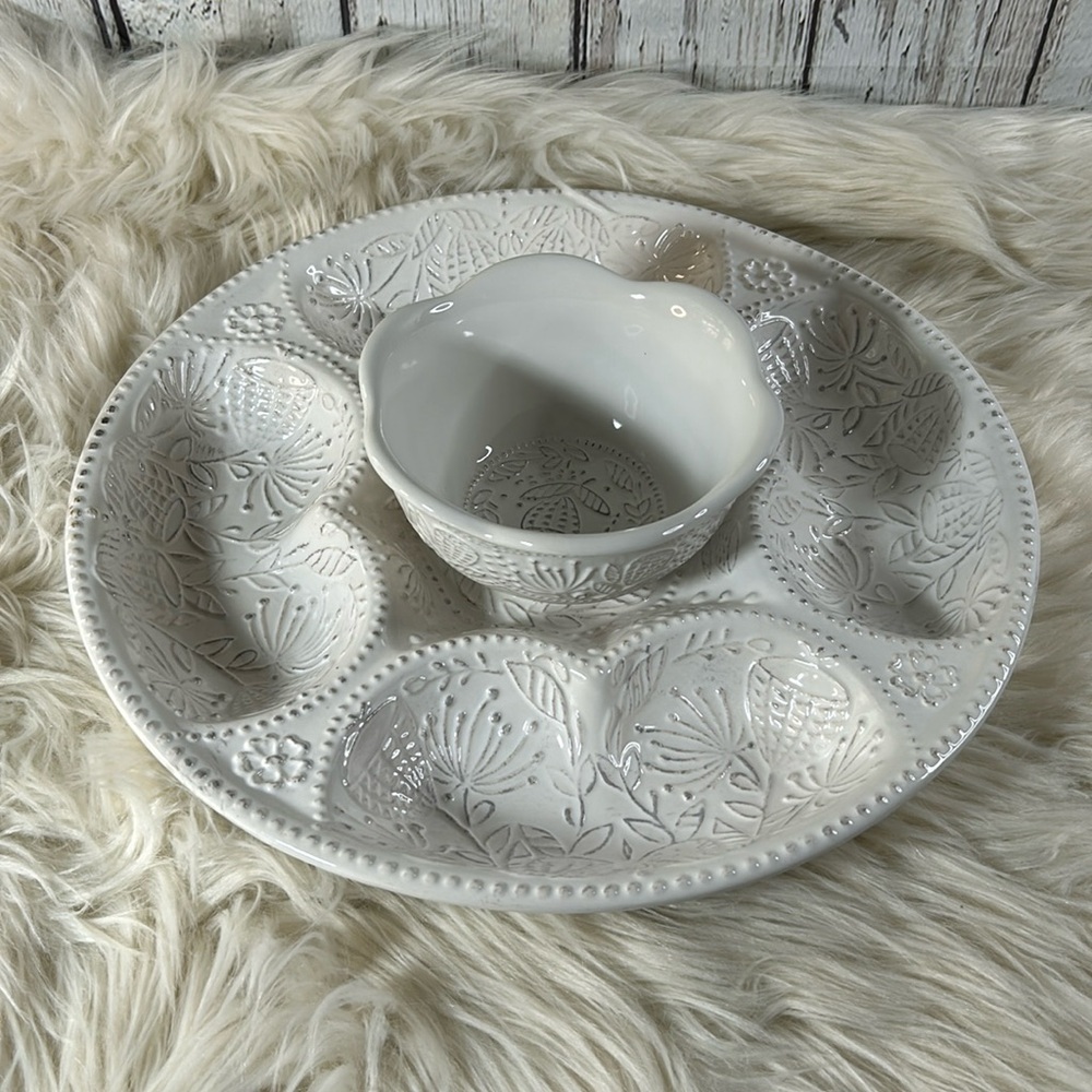 Over and Back Harvest Platter & Dip Bowl